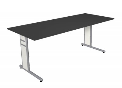 Schreibtisch Form4 C-Fuss 180 x 80 cm Anthrazit