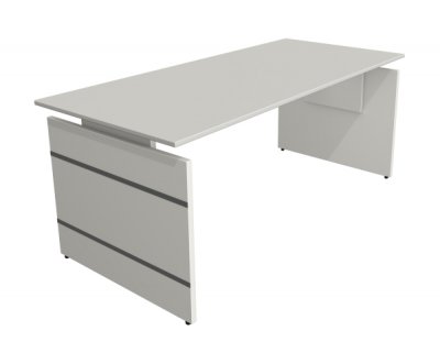 Schreibtisch Form4 Wangengestell 180 x 80 cm Weiss