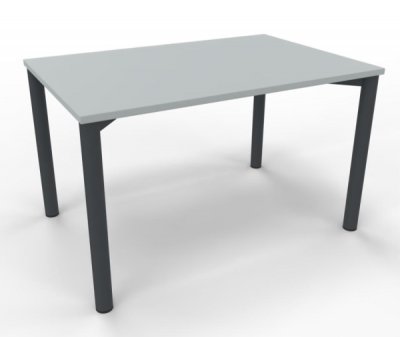 Schreibtisch Mega 120 cm Gestell anthrazit Lichtgrau