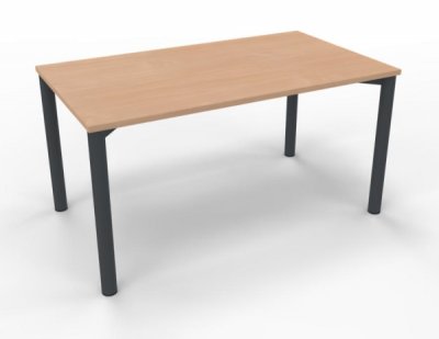 Schreibtisch 140 cm Gestell anthrazit Buche
