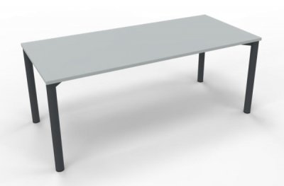 Schreibtisch 180 x 80 cm Gestell anthrazit Lichtgrau