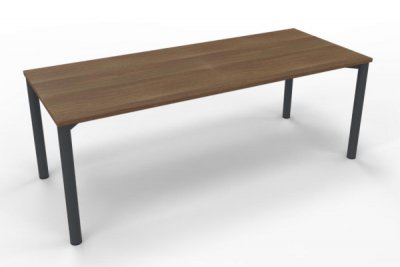 Schreibtisch 200x80 cm Gestell anthrazit Nussbaum