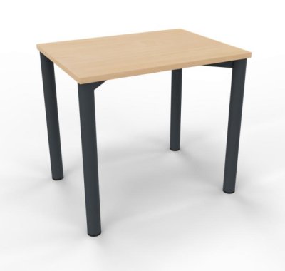 Schreibtisch Mega 80 cm Gestell anthrazit Buche