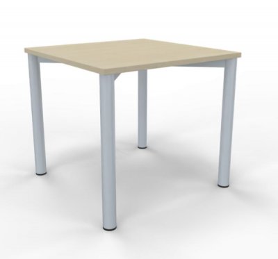 Schreibtisch 80 cm Gestell silber Ahorn