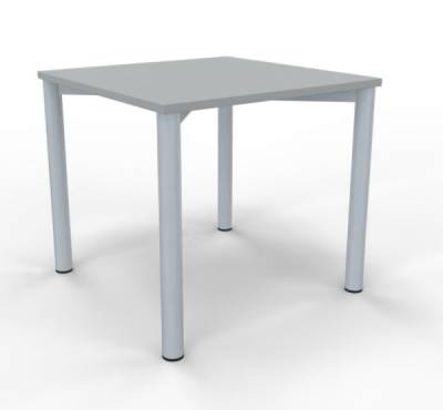Schreibtisch 80 cm Gestell silber Lichtgrau