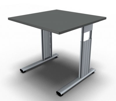 Schreibtisch Mega C-Fuß 80 cm Onyx-Grau