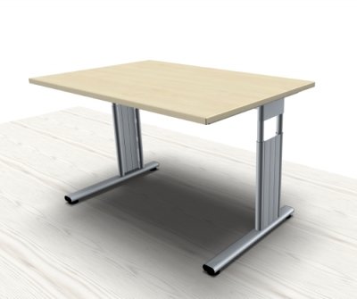 Schreibtisch C-Fuss 120 cm Ahorn