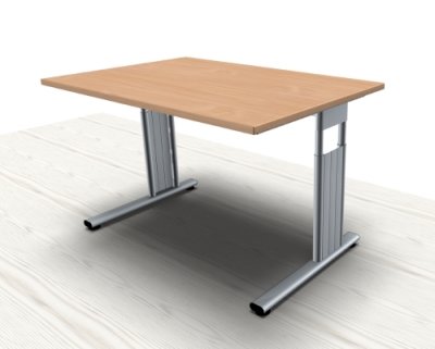 Schreibtisch C-Fuss 120 cm Buche