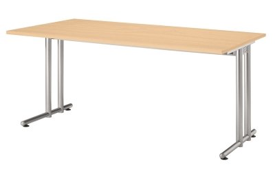 Schreibtisch Nürnberg 160 cm Buche ohne Seitenblenden