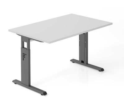 Schreibtisch Offenbach 120 cm Grafit Lichtgrau