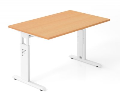 Schreibtisch Offenbach 120 cm Weiss Buche