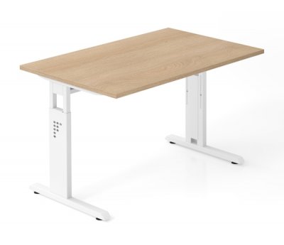 Schreibtisch Offenbach 120 cm Weiss Eiche