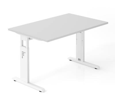 Schreibtisch Offenbach 120 cm Weiss Lichtgrau