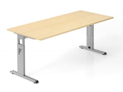 Schreibtisch Offenbach 180 cm Silber Ahorn