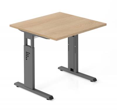 Schreibtisch Offenbach 80 cm Grafit Eiche