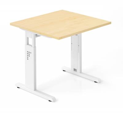 Schreibtisch Offenbach 80 cm Weiss Ahorn