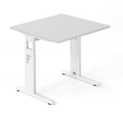 Schreibtisch Offenbach 80 cm Weiss Lichtgrau