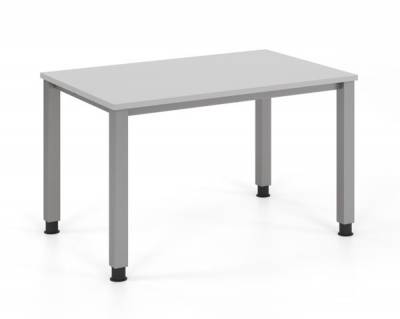 Schreibtisch 120x80 cm mit Vierfußgestell Dekor Lichtgrau