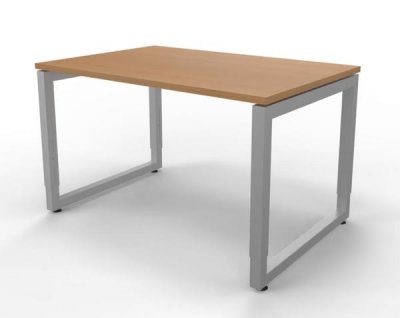 Schreibtisch Riesa 120x80 cm Gestell Silber Buche