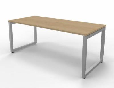 Schreibtisch Riesa 180x80 cm Gestell Silber Ahorn