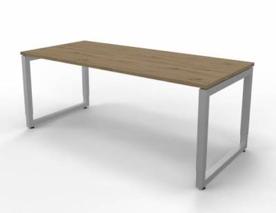Schreibtisch Riesa 180x80 cm Gestell Silber Asteiche