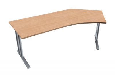 Schreibtisch TEN 135° rechte Seite buche