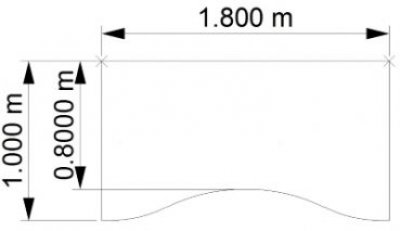 Schreibtisch TEN Ergo 180 cm Weiss
