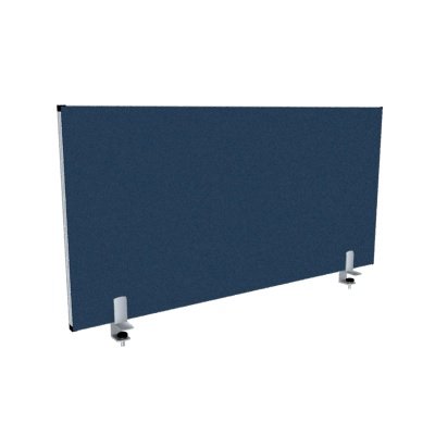Schreibtisch-Trennwand eco 60 cm hoch mit Klemmfuß blau