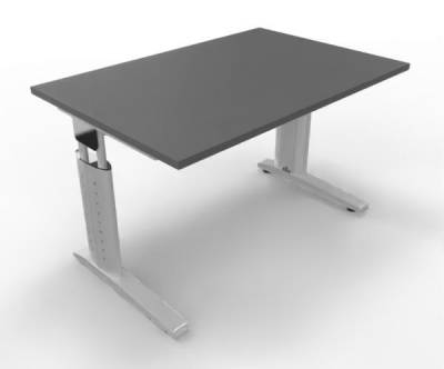 Schreibtisch Unna 120 cm Silber Grafit