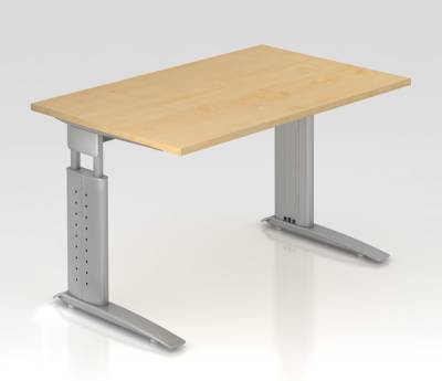 Schreibtisch Unna 120 cm Silber Ahorn