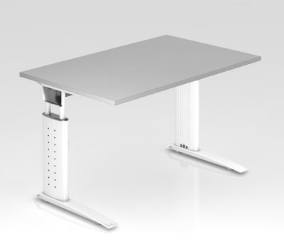 Schreibtisch Unna 120 cm Weiss Lichtgrau