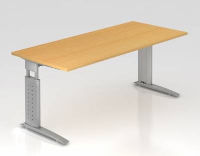 Schreibtisch Unna 180 cm Silber Buche