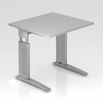 Schreibtisch Unna 80 cm Silber Lichtgrau
