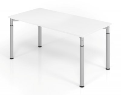 Schreibtisch Yach 160x80x68-82 cm Grafit Silber