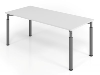 Schreibtisch Yach 180 cm Lichtgrau Grafit