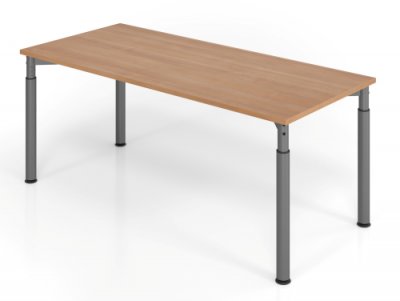 Schreibtisch Yach 180 cm Nussbaum Grafit