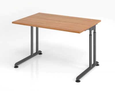 Schreibtisch Zell 120 cm Nussbaum ohne Seitenblenden