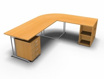 Schreibtischkombination HB12 Buche