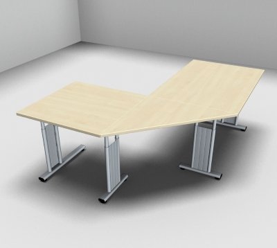 Schreibtischkombination GR1 200x160cm Ahorn