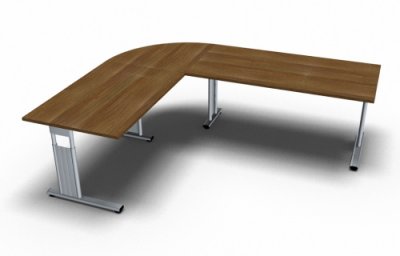 Schreibtischkombination GS7 Nussbaum