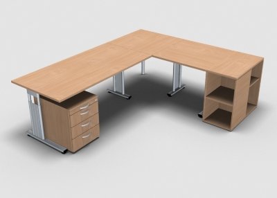 Schreibtischkombination GS8 Buche