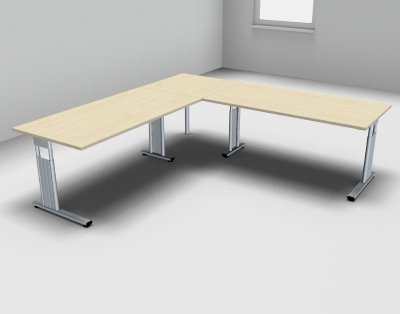Schreibtischkombination GS9 240x240 cm Ahorn