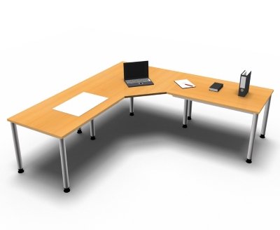 Schreibtischkombination H7 240x240cm Buche