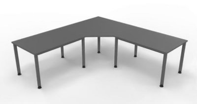 Schreibtischkombination H7 240x240cm Grafit Grafit