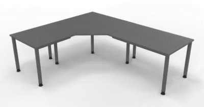 Schreibtischkombination HE2 240x200 cm Grafit Grafit