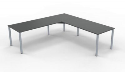 Schreibtischkombination VD3 240x240 cm Onyxgrau