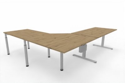 Schreibtischkombination VXY1 Winkelschreibtisch 283 x 240 cm Asteiche