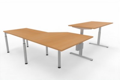 Schreibtischkombination VXY1 Winkelschreibtisch 283 x 240 cm Buche