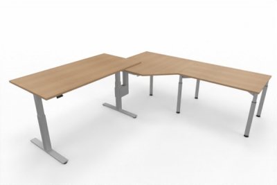 Schreibtischkombination VXY1 Winkelschreibtisch 283 x 240 cm Eiche