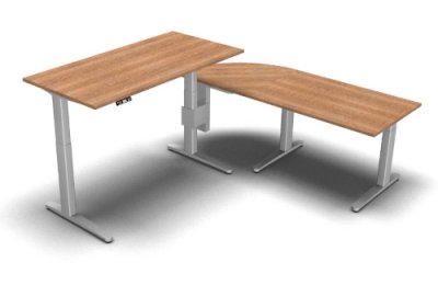 Winkelschreibtisch XBM3 Nussbaum